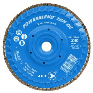 Jet 503563 4-1/2 x 5/8-11 Z40 POWERBLEND TRM QC Zirconia Flap Disc