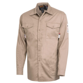 Pioneer 7741 V2540430 Hi-Viz FR-TECH Flame Resistant Safety Shirt-Khaki