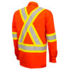 Pioneer 7743 V2540460 Hi-Viz FR-TECH Flame Resistant Safety Shirt-Orange