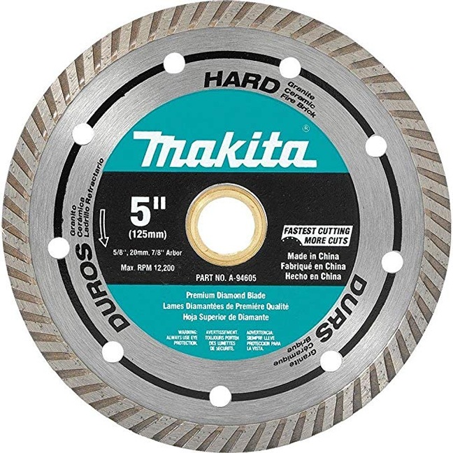 Makita A-94605 5" Turbo Hard Material Diamond Blade