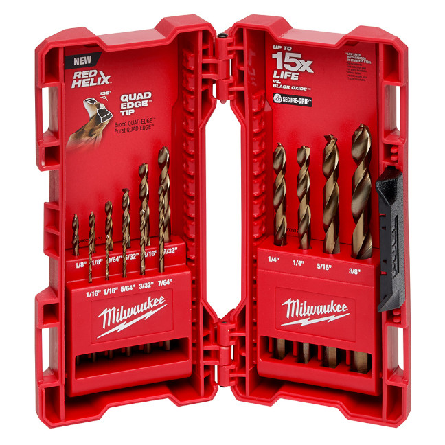 Milwaukee 48-89-2331 15-Piece Shockwave™ RED HELIX™ Cobalt Drill Bit Set