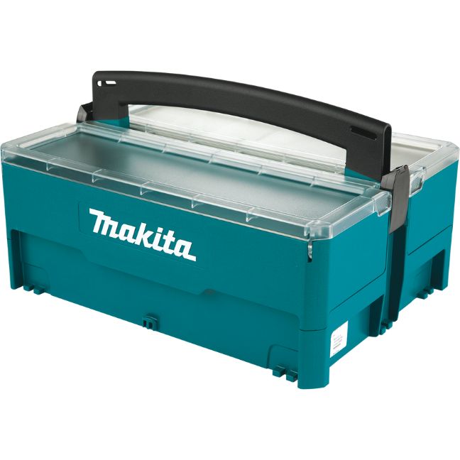 Tool Organizer Case Makita MAKPAC Storage Box With Inserts - 6.5x15.25x11.625 Inch Interlocking Tool Case Portable Tool Case