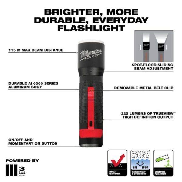 Milwaukee 2107 325L Focusing Flashlight