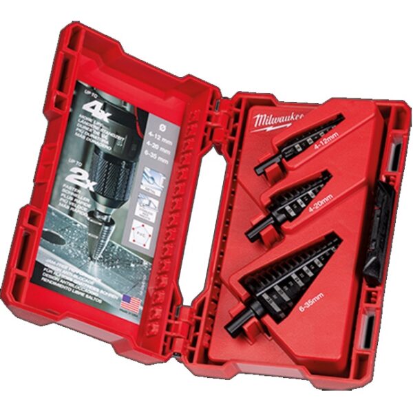 Milwaukee 48-89-9399 Step Drill Bit Set Metric - 3PC Milwaukee 48-89-9399 Step Drill Bit Set Metric - 3PC