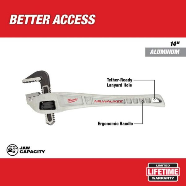Milwaukee 48-22-7185 18” Aluminum Offset Pipe Wrench