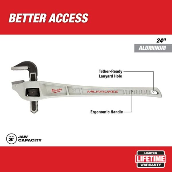 Milwaukee 48-22-7182 24” Aluminum Offset Pipe Wrench