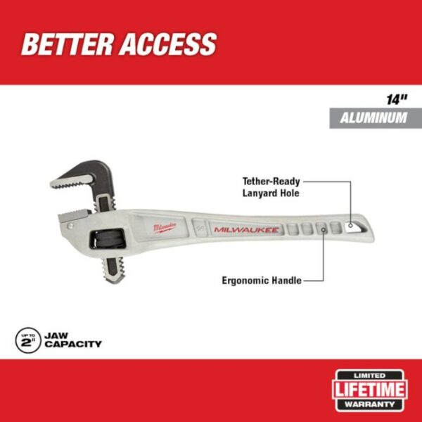 Milwaukee 48-22-7184 14” Aluminum Offset Pipe Wrench