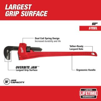 Milwaukee 48-22-7160 60” Steel Pipe Wrench