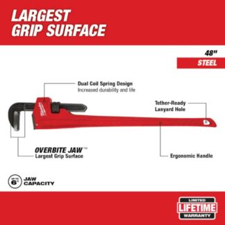 Milwaukee 48-22-7148 48” Steel Pipe Wrench