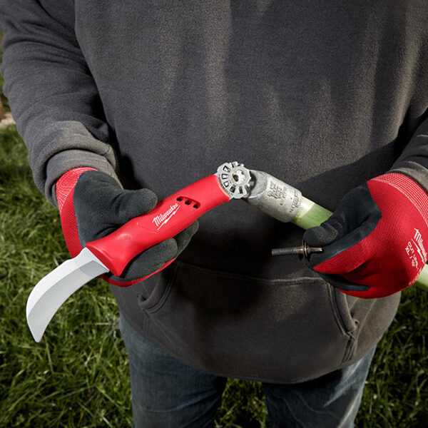 Milwaukee 48-22-1924 Lineman's Hawkbill Knife with STICKWORK 3-in-1 Ring
