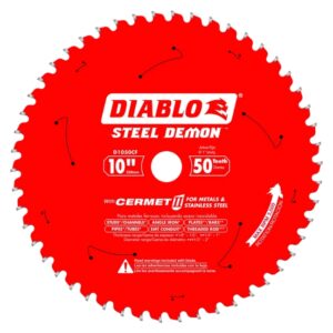 Diablo D1050CF STEEL DEMON 10" x 50T Cermet Metal and Stainless Steel Cutting Saw Blade