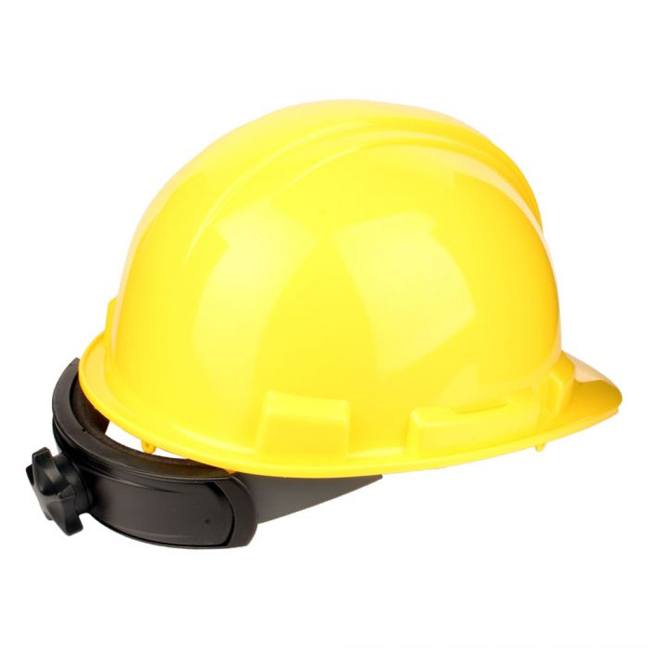 Beige ANSI Type I Dynamic Safety HP221/10 Whistler Hard Hat with 4-Point Plastic Suspension and Pin Lock Adjustment