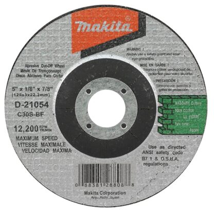 Makita D-21054 5" Masonry Cut-Off Wheel