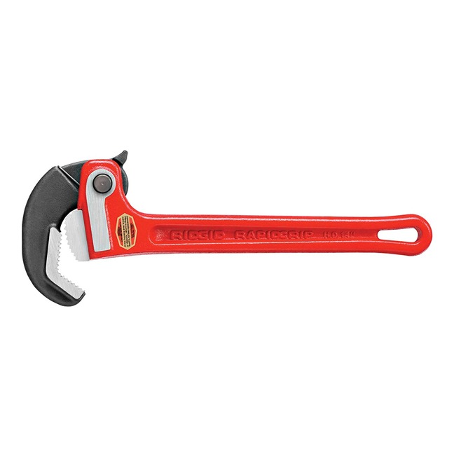 RIDGID 14 in Aluminum Handle Wrench Spring-Loaded Jaw Fast Ratcheting Tool 