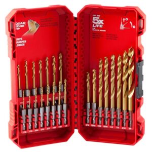 Milwaukee 48-89-4631 SHOCKWAVE REDHELIX Titanium Drill Bit Set 23-Piece