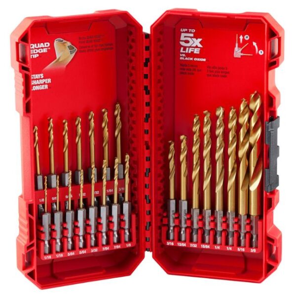 Milwaukee 48-89-4631 SHOCKWAVE REDHELIX Titanium Drill Bit Set 23-Piece Milwaukee 48-89-4631 SHOCKWAVE REDHELIX Titanium Drill Bit Set 23-Piece
