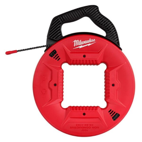 Milwaukee 48‐22‐4165 100ft Polyester Fish Tape with Non-Conductive Tip