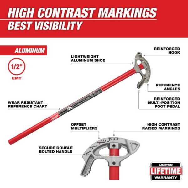 Milwaukee 48-22-4070 1/2" Aluminum Conduit Bender