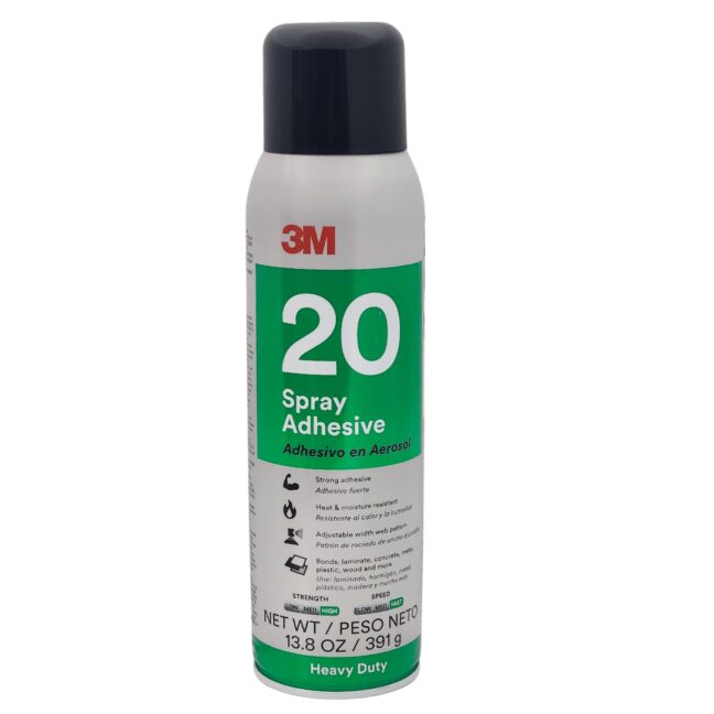 3M 20 7100179437 13.8 oz Heavy-Duty Spray Adhesive - Clear