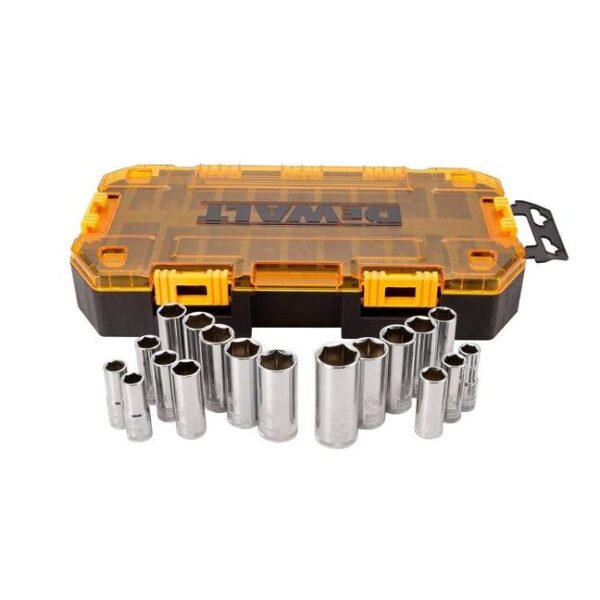 DeWalt DWMT73812 Tough Box Tool Kit 3/8'' Drive Deep Socket Set 20pc DeWalt DWMT73812 Tough Box Tool Kit 3/8'' Drive Deep Socket Set 20pc