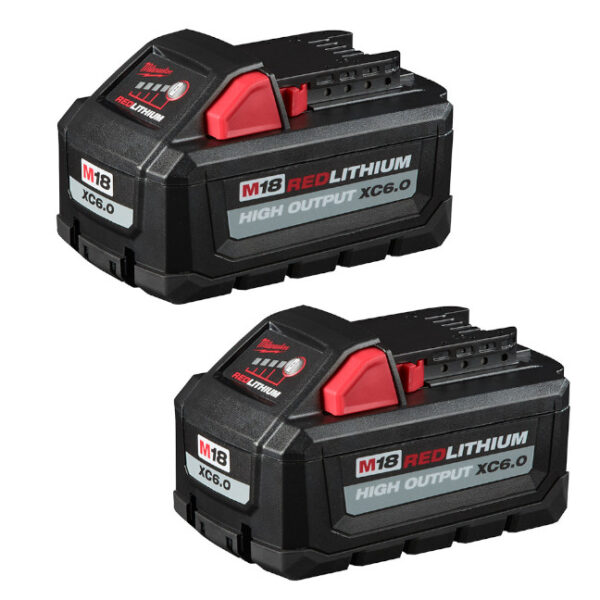 Milwaukee 48-11-1862 M18 REDLITHIUM HIGH OUTPUT XC6.0 Battery Pack 2-Pack Milwaukee 48-11-1862 M18 REDLITHIUM HIGH OUTPUT XC6.0 Battery Pack 2-Pack