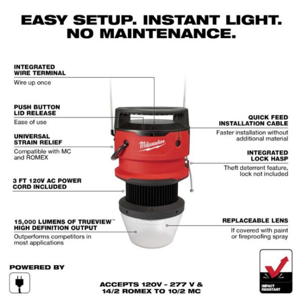 Milwaukee 2156-AC RADIUS LED 130 Watt Temporary Site Light