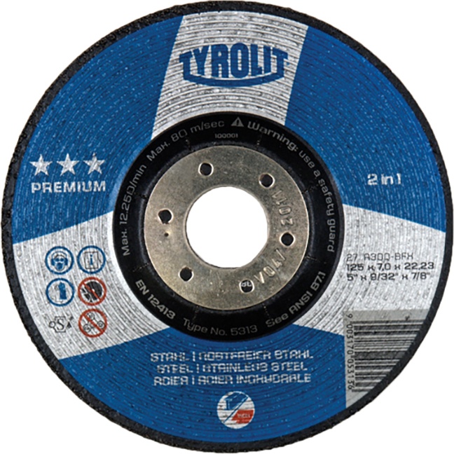 Tyrolit 5293 4-1/2" Grinding Wheel