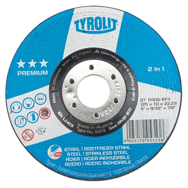 Tyrolit 5313 5" Grinding Wheel