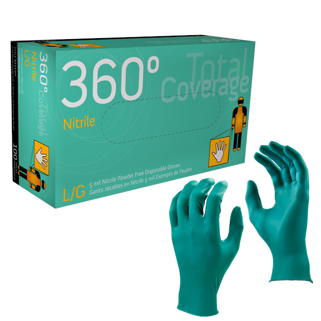Watson 4444PF 360° Total Coverage Gloves - 5 mil Teal