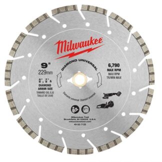 Milwaukee 49-93-7125 9" Diamond Universal Segmented Blade