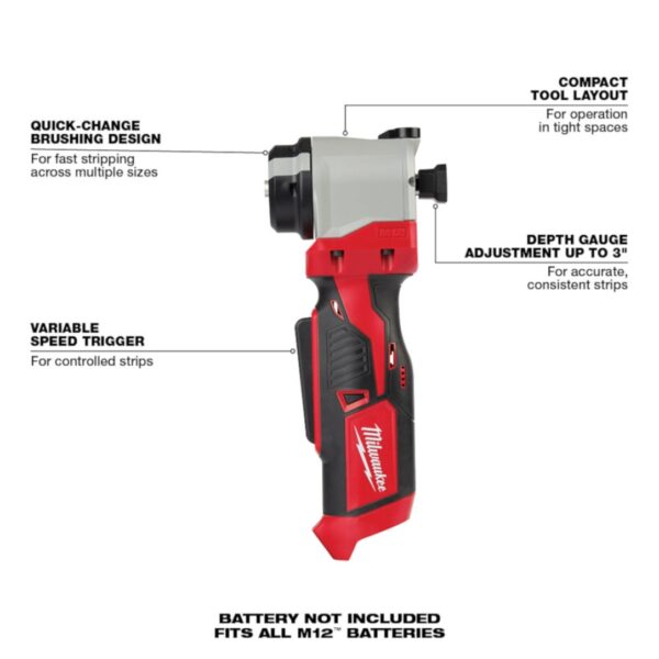 Milwaukee 2435-20 M12 Cable Stripper - Tool Only