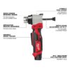 Milwaukee 2435X-21 M12 Cable Stripper Kit for Cu RHW RHH USE (1) Milwaukee 2435X-21 M12 Cable Stripper Kit for Cu RHW / RHH / USE
