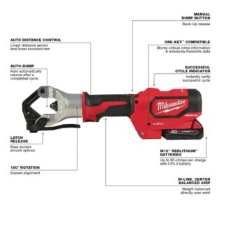 Milwaukee 2877-22 M18 FORCE LOGIC 750 MCM Dieless Crimper Kit