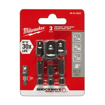 Milwaukee 48-32-5033 SHOCKWAVE Impact Hex Shank Socket Adapter Set