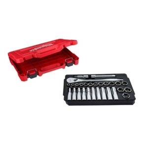 Milwaukee 48-22-9510 1/2" Drive Metric Ratchet and Socket Set 28-Piece