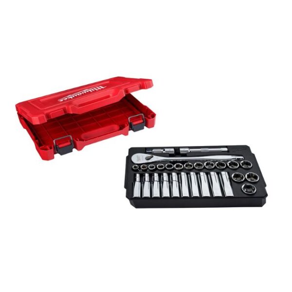 Milwaukee 48-22-9510 1/2" Drive Metric Ratchet and Socket Set 28-Piece Milwaukee 48-22-9510 1/2" Drive Metric Ratchet and Socket Set 28-Piece