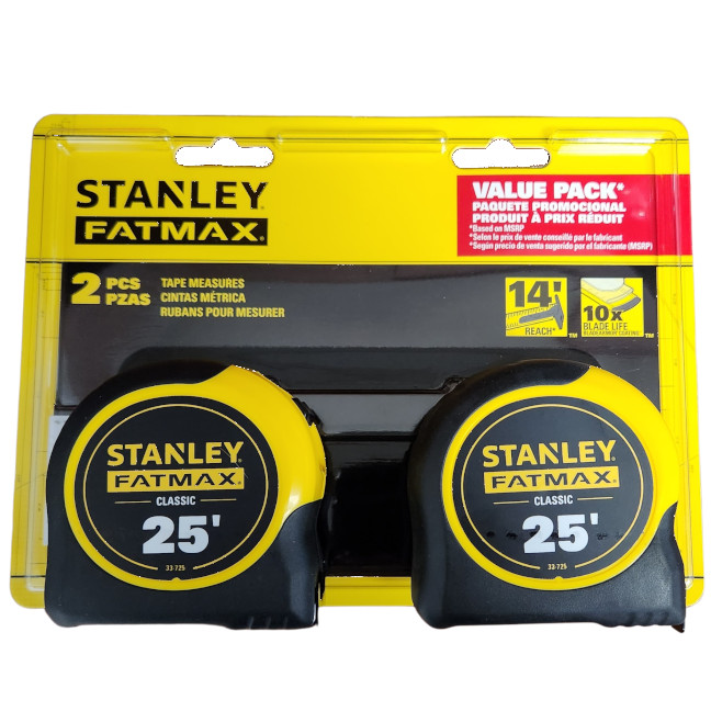 Stanley FMHT74038 FATMAX 25ft Tape Measure 2-Pack