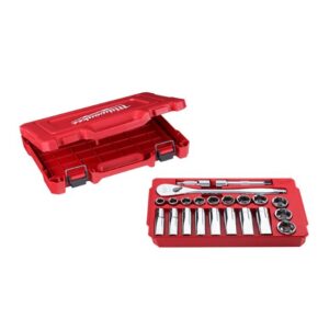 Milwaukee 48-22-9410 1/2" Drive SAE Ratchet and Socket Set 22-Piece