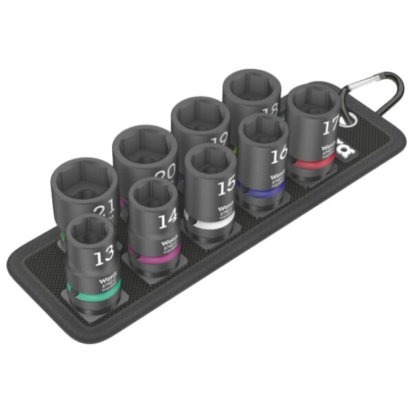 Wera 004580 Belt C Impaktor1 1/2″ Drive Metric Impact Socket Set 9-Piece