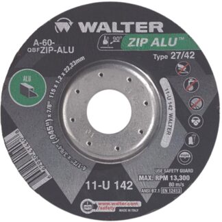 Walter 11U142 ZIP ALU Cut-Off Wheel 4-1/2" x 3/64" x 7/8" Type 27
