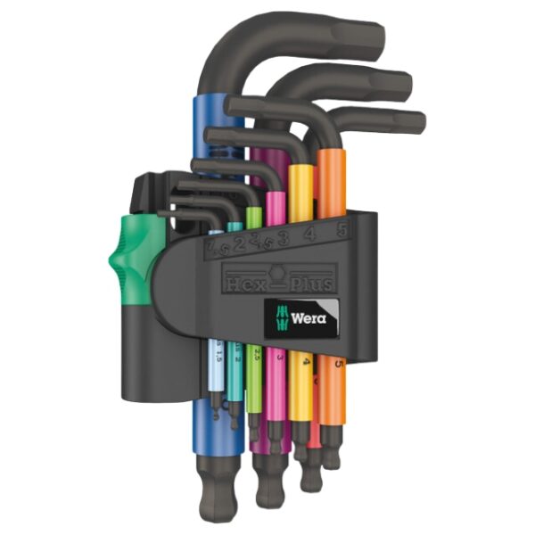 Wera 133164 950/9 Hex-Plus Multicolour Metric L-Key Set 9-Piece