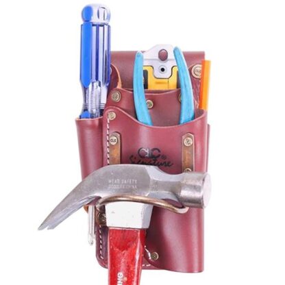 Kuny's 21465 Heavy Duty Leather Hammer & Tool Holder 4 Pocket