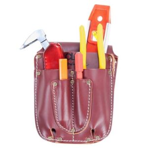 Kuny's 21503 Heavy Duty Leather Electrical Maintenance Tool Caddy 5 Pocket