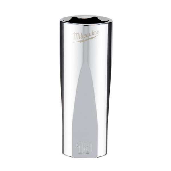 Milwaukee 45-34-0118 3/8" Drive 18mm Metric 6-Point Deep Socket Milwaukee 45-34-0118 3/8" Drive 18mm Metric 6-Point Deep Socket