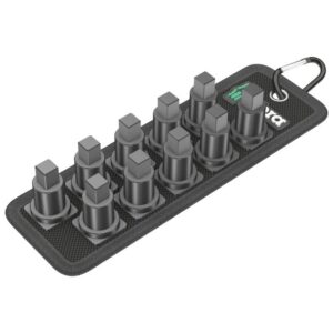 Wera 003982 Socket Rail B VDE holds Ten 3/8" Drive Sockets