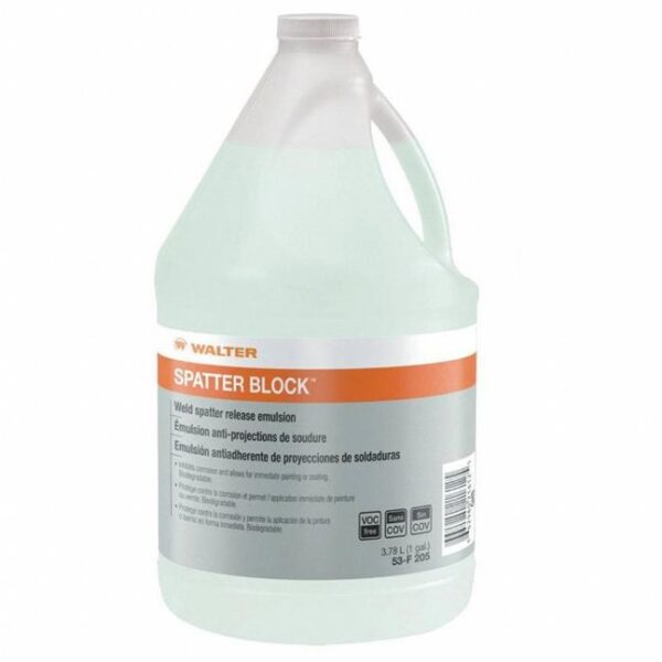 Walter 53F205 SPATTER BLOCK General Purpose Anti-Spatter Emulsion - Liquid 3.78L