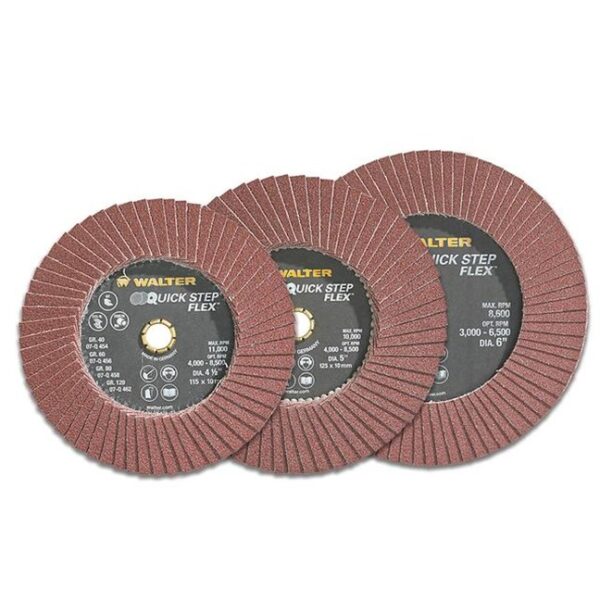 Walter 07Q454 Quick-Step Flexible Flap Disc 4-1/2" 40G
