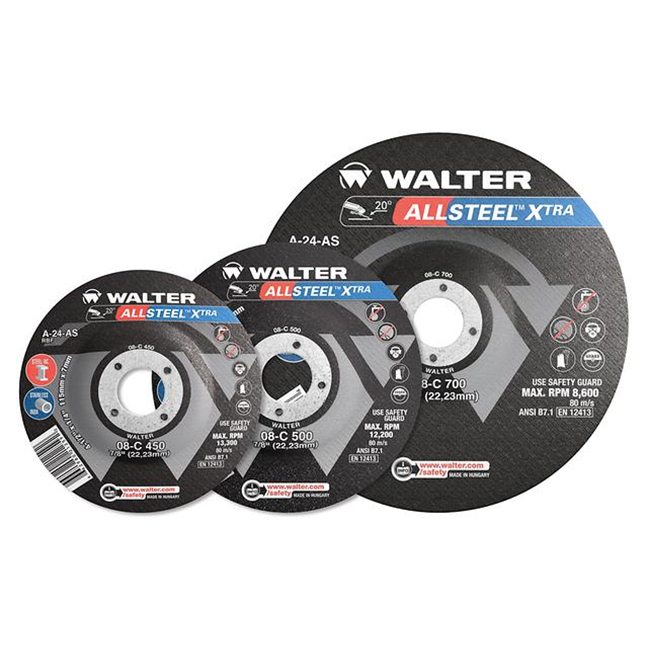 Walter 08C700 Allsteel XTRA Grinding Wheel 7"-1/4"-7/8"