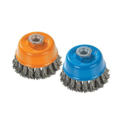 Walter 13F314 Knot-Twisted Wire Cup Brush 3" x 5/8"-11 for Stainless Steel and Aluminum