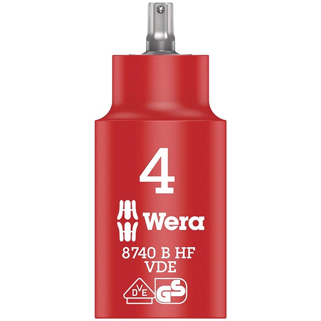 Wera 004900 8740 B VDE HF HEX SW 4 HF Insulated Socket